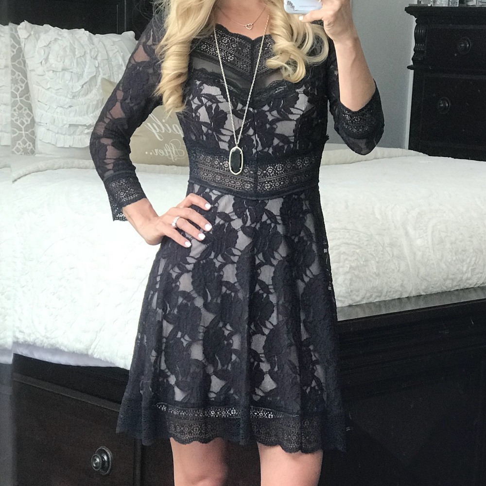 Free People Black Lace Dress - Picture 3 of 8